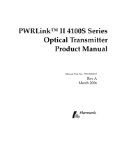 Harmonic PWL 4105S Product Manual