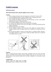 Sapir SP-1810P Instruction Manual