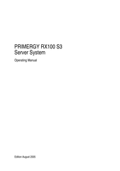 Fujitsu Primergy RX100 S3 Operating Manual