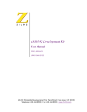 Zilog eZ80L92 User Manual