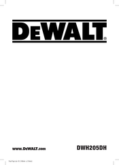 DeWalt DWH205DH Original Instructions Manual