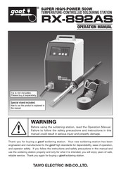 Goot RX-892AS Operation Manual