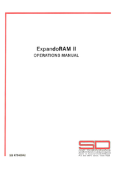 SD Systems ExpandoRAM II Operation Manual
