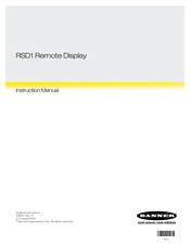 Banner RSD1 Series Instruction Manual
