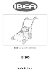 IBEA IB 260 Safety And Operation Instruction