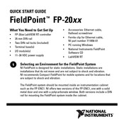 National Instruments FieldPoint FP-2015 Quick Start Manual