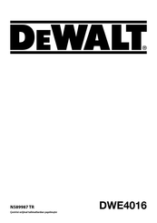 Dewalt DWE4016 Original Instructions Manual