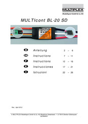 Multiplex MULTIcont BL-20 SD Instructions Manual