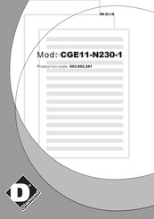 Diamond CGE11-N230-1 Operator's Manual