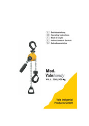 Yale Yalehandy Operating Instructions Manual