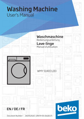 Beko WMY 91483 LB3 User Manual