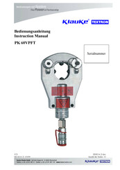 Klauke TEXTRON PK 60VPFT Instruction Manual
