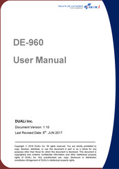 DUALi DE-960 User Manual