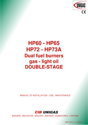 CIB UNIGAS HP60 Series Technical Manual Of Installation, Use And Maintenance