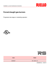 Riello RS 120/EV LN Installation, Use And Maintenance Instructions