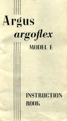 Argus Argoflex E Instruction Book