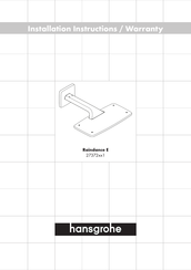 Hans Grohe Raindance E 27372 1 Series Installation Instructions / Warranty