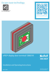Assa Abloy Effeff ePED 1386D10 Installation And Operating Instructions Manual