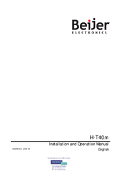 BeiJer H-T40m Series Installation And Operation Manual