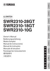 Yamaha SWR2310-18GT Owner's Manual