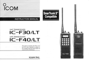 Icom IC-F30LT Instruction Manual