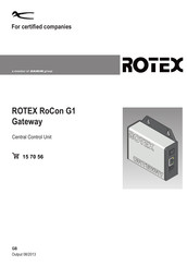 Daikin Rotex RoCon G1 Quick Start Manual