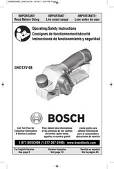 Bosch GHO12V-08 Operating/Safety Instructions Manual