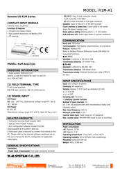 SENTRONIC M-system R1M Series Manual