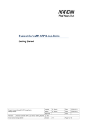 Arrow Everest-CortexM1-SFP+Loop-Demo User Manual
