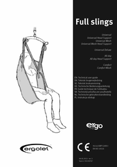 ergolet Ergo Universal Head Support Sling Technical User Manual
