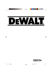 DeWalt DE0734 Instructions Manual