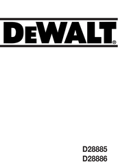 DeWalt D28885 Instructions Manual