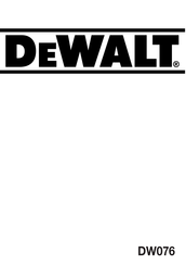 DeWalt DW076 Instructions Manual