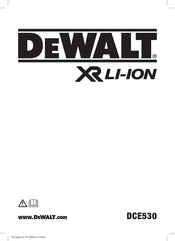 DeWalt DCE530 Instructions Manual