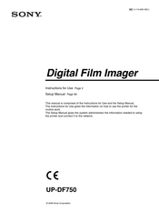 Sony FilmStation UP-DF750 Setup And User's Manual