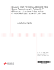 Keysight E8251-60990 Installation Note