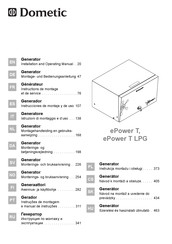 Dometic ePower T LPG Installation And Operating Manual