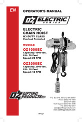 OZ Lifting Products OZ2000EC Operator's Manual