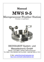 Reinhardt MWS 9-5 Manual