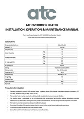 Atc WEL3000 Installation, Operation & Maintenance Manual