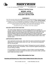 Tinker & Rasor AP/W Instructions Manual