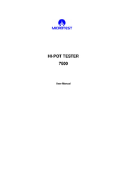 Microtest 7600 User Manual