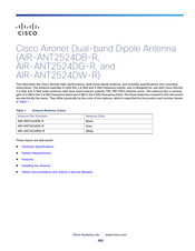 Cisco AIR-ANT2524DB-R Quick Start Manual