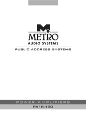 Metro DataVac PA16-120 Manual