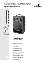 Monacor TXA-850CD Instruction Manual