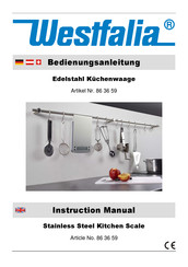 Westfalia 86 36 59 Instruction Manual