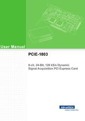 Advantech PCIE-1803 User Manual