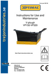 TREJON OPTIMAL VP Series Instructions For Use And Maintenance Manual