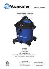 Vacmaster VBVA1010PF Operator's Manual