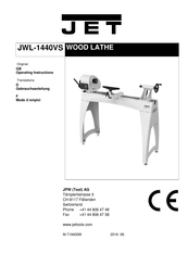 Jet JWL-1440VS Operating Instructions Manual